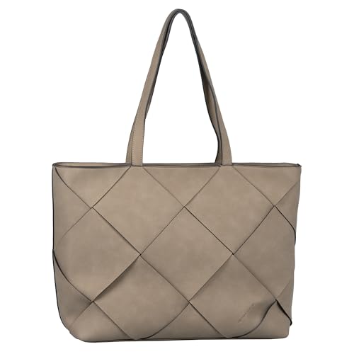 TOM TAILOR Maya Damen Shopper Umhängetasche Reißverschluss Groß Beige von TOM TAILOR