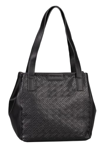 TOM TAILOR Mirenda Damen Shopper Umhängetasche Reißverschluss Groß Schwarz von TOM TAILOR