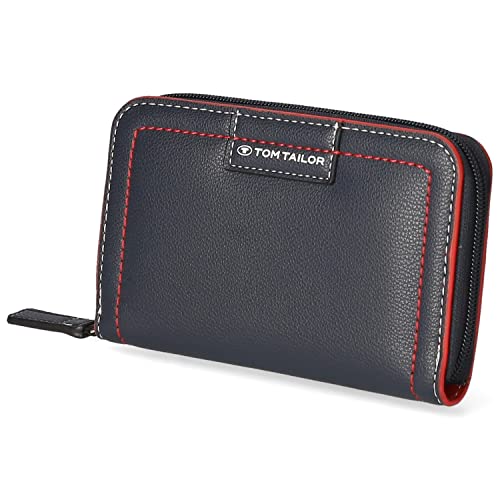 TOM TAILOR Miri mare Damen Geldbörse Portemonnaie Reißverschluss Mittelgroß Blau von TOM TAILOR