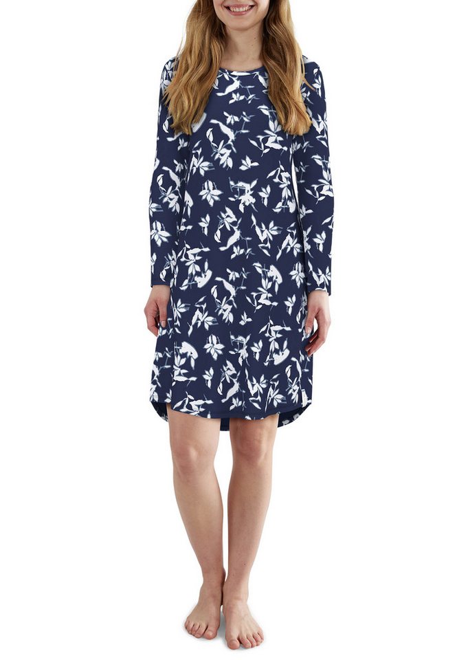 TOM TAILOR Nachthemd TOM TAILOR Damen Nachthemd blau bedruckt (1-tlg) von TOM TAILOR
