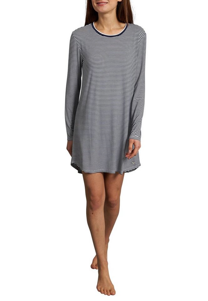 TOM TAILOR Nachthemd TOM TAILOR Damen Nachthemd blau quergestreift (1-tlg) von TOM TAILOR