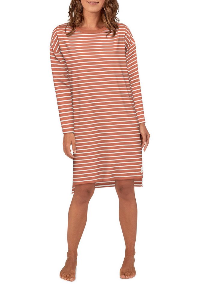 TOM TAILOR Nachthemd TOM TAILOR Damen Nachthemd rot quergestreift (1-tlg) von TOM TAILOR