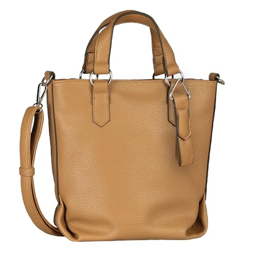 TOM TAILOR Olive Damen Shopper Umhängetasche Reißverschluss Klein Braun von TOM TAILOR
