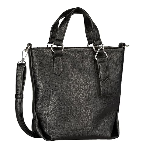 TOM TAILOR Olive Damen Shopper Umhängetasche Reißverschluss Klein Schwarz von TOM TAILOR