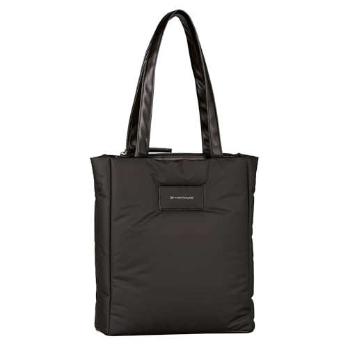 TOM TAILOR Patti Damen Shopper Umhängetasche Reißverschluss Mittelgroß Schwarz von TOM TAILOR