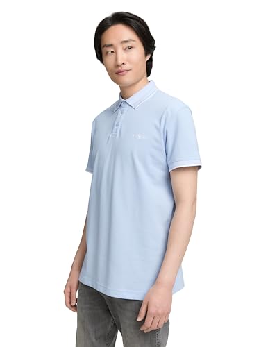TOM TAILOR Piqué Poloshirt mit Stretch, Grey Mint, XXL von TOM TAILOR