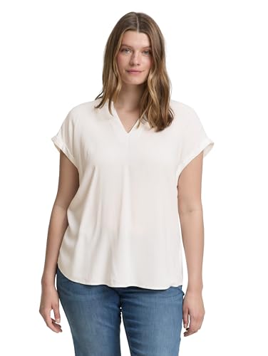 TOM TAILOR Damen 1047195 Bluse, 10315-Whisper White, 48 von TOM TAILOR