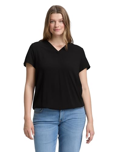 TOM TAILOR Damen 1047196 Bluse, 14482-Deep Black, 46 von TOM TAILOR