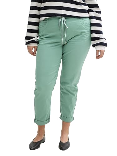 TOM TAILOR Damen 1041284 Slim Hose, 13010-Faded Green, 50W / 28L von TOM TAILOR