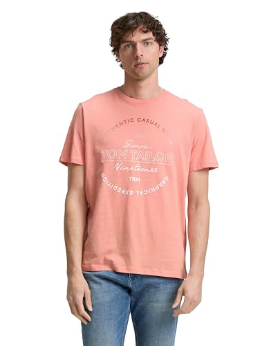 TOM TAILOR Plussize Plus Size - T-Shirt mit großem Print, Light Ice Blue, 3XL von TOM TAILOR