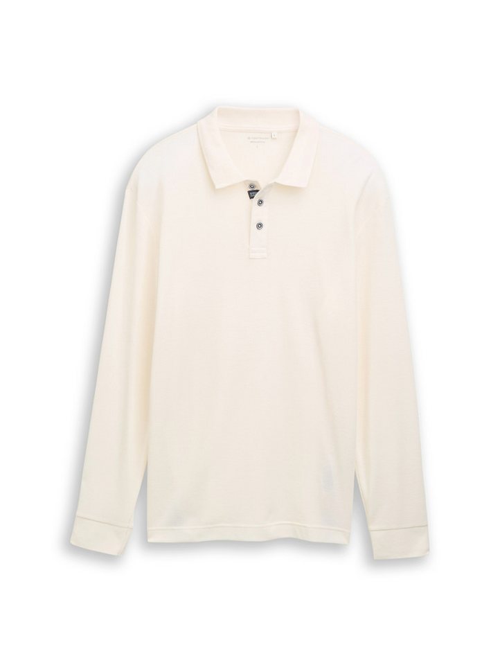 TOM TAILOR Poloshirt Langarm Poloshirt mit Waffelstruktur von TOM TAILOR