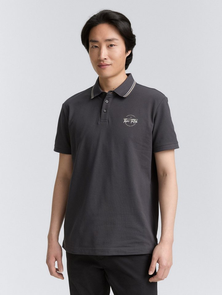 TOM TAILOR Poloshirt Poloshirts Piqué Poloshirt mit print von TOM TAILOR