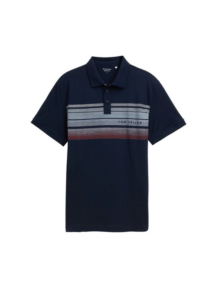 TOM TAILOR Poloshirt Poloshirt mit Brust-Print von TOM TAILOR