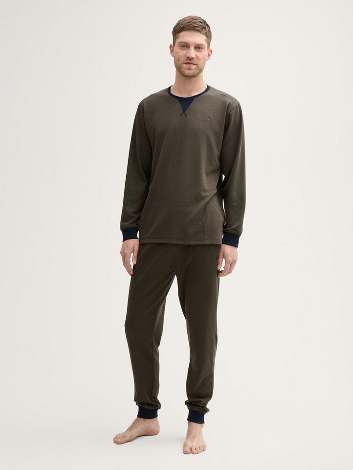 TOM TAILOR Pyjama Pyjama-Set mit Logo-Print und Kordelzug von TOM TAILOR