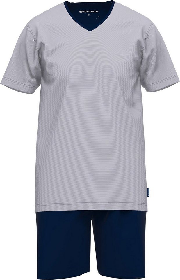 TOM TAILOR Pyjama Herren-Shorty Single-Jersey Streifen von TOM TAILOR