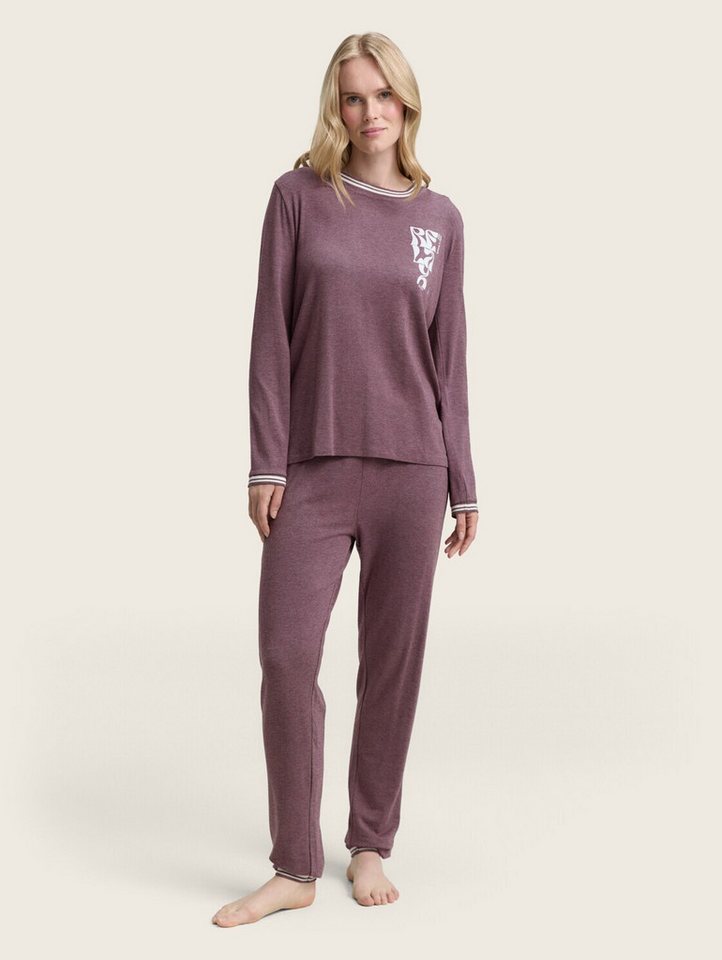 TOM TAILOR Pyjama Pyjama-Set in Melange Optik Pyjama-Set in Melange Optik TOM TAILOR Pyjama Pyjama-Set in Melange Optik Pyjama-Set in Melange Optik von TOM TAILOR