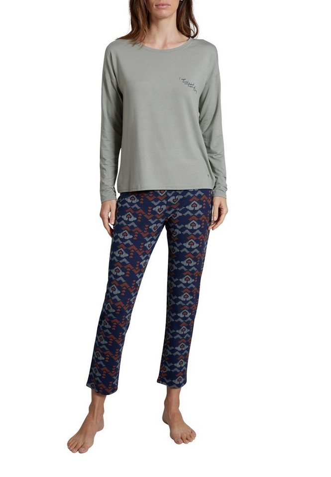 TOM TAILOR Pyjama TOM TAILOR Damen Pyjama blau bedruckt (1 tlg) von TOM TAILOR