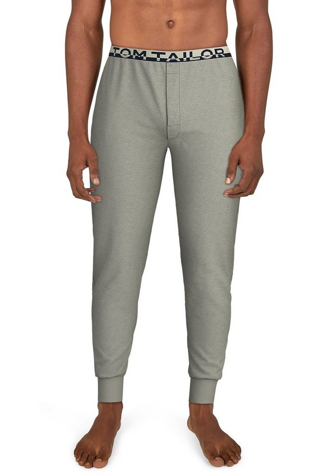TOM TAILOR Pyjamahose Brügge Logobund, schmaler Fit, Seitentaschen, atmungsaktiv, Baumwollmix von TOM TAILOR