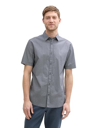 TOM TAILOR Regular Fit Hemd mit Karomuster, Mystical Blue Lime Check, XL von TOM TAILOR
