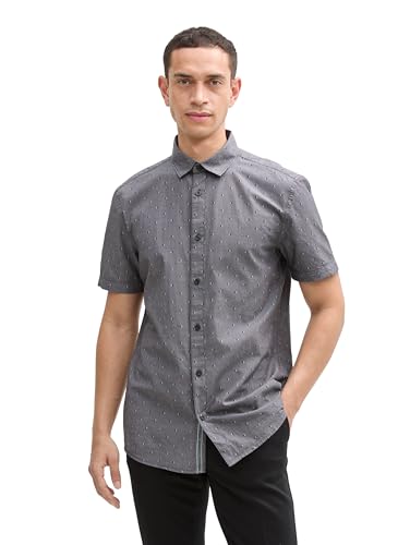 TOM TAILOR Regular Fit Hemd mit Karomuster, Navy Blue Check, XL von TOM TAILOR