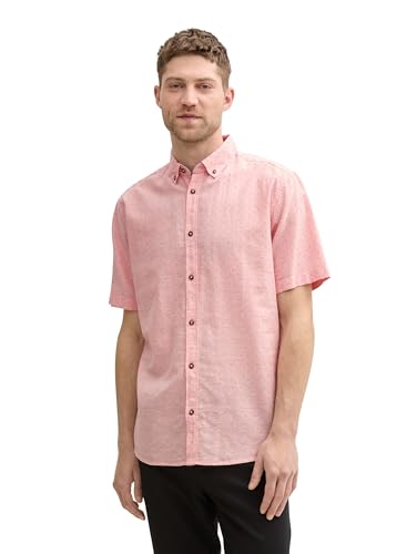TOM TAILOR Regular Fit Kurzarmhemd mit Leinenanteil, Sky Captain Blue, L TOM TAILOR Regular Fit Kurzarmhemd mit Leinenanteil, Sky Captain Blue, L von TOM TAILOR