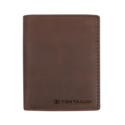 TOM TAILOR Ron Herren Geldbörse Hochformat RFID Leder Mittelgroß Braun von TOM TAILOR