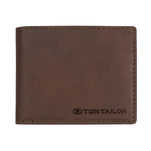 TOM TAILOR Ron Herren Geldbörse Klein Querformat RFID Leder Klein Braun von TOM TAILOR