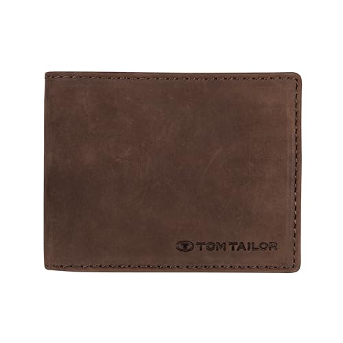 TOM TAILOR Ron Herren Geldbörse Querformat RFID Leder Mittelgroß Braun von TOM TAILOR