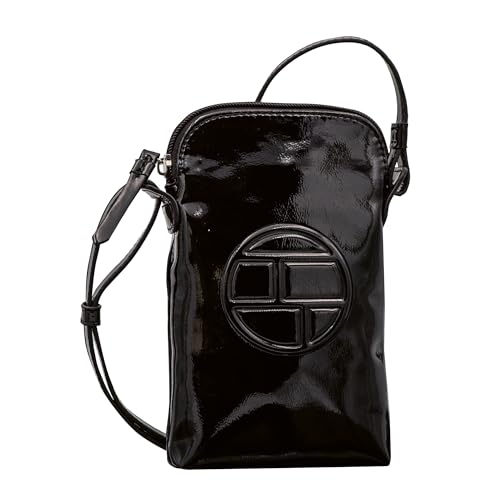 TOM TAILOR Rosabel Patent Damen Handytasche Umhängetasche Mittelgroß Schwarz von TOM TAILOR