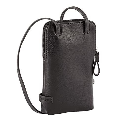 TOM TAILOR Rubiana Damen Handytasche Umhängetasche Mittelgroß Schwarz von TOM TAILOR