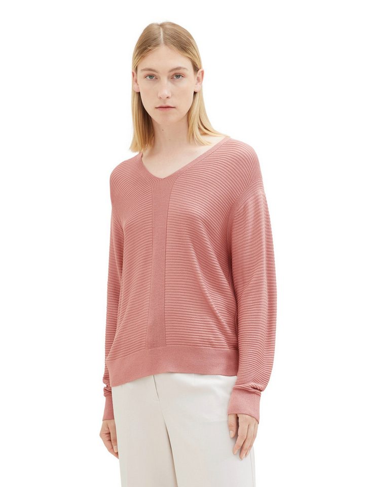 TOM TAILOR Rundhalspullover Pullover mit V-Ausschnitt TOM TAILOR Rundhalspullover Pullover mit V-Ausschnitt von TOM TAILOR