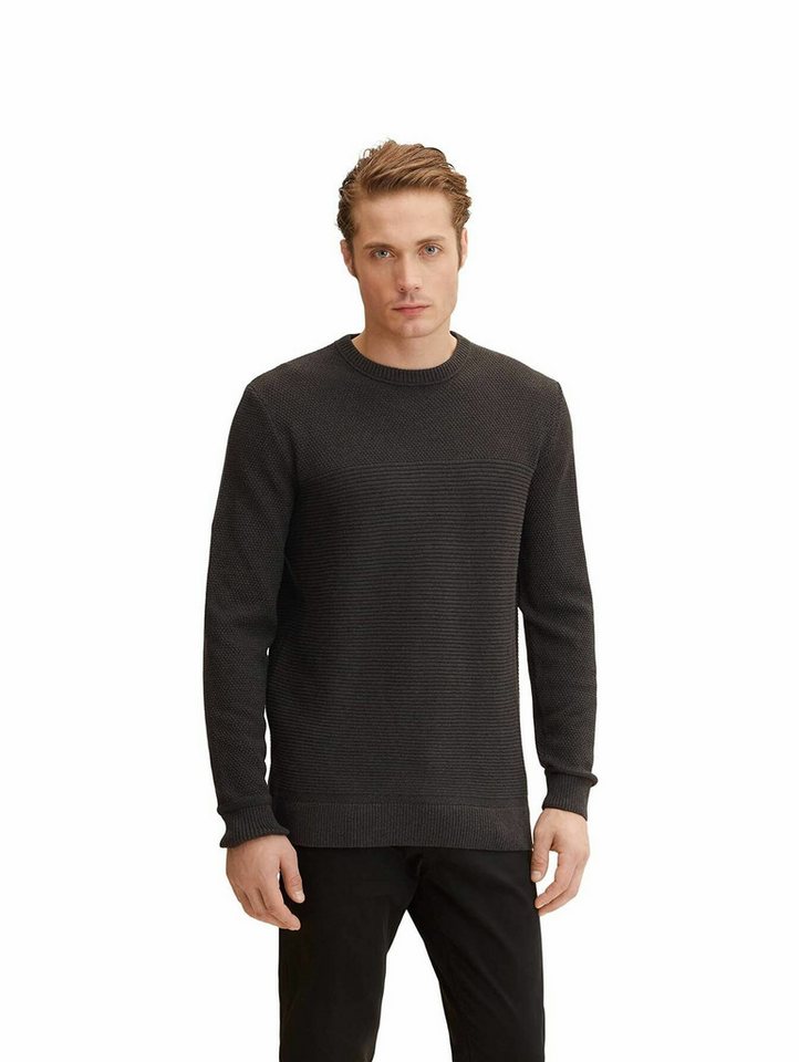TOM TAILOR Rundhalspullover Strickpullover für Herren (1-tlg) von TOM TAILOR