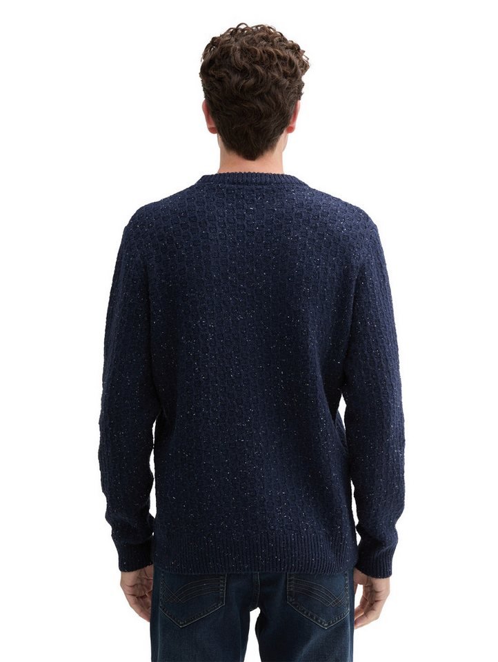TOM TAILOR Rundhalspullover Regular Fit Strickpullover in Melange-Optik TOM TAILOR Rundhalspullover Regular Fit Strickpullover in Melange-Optik von TOM TAILOR