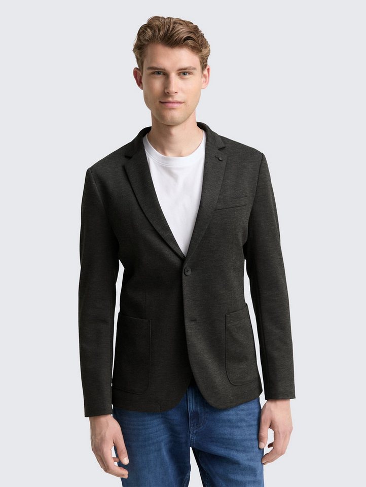 TOM TAILOR Sakko Blazer Regular Fit Piqué Sakko von TOM TAILOR