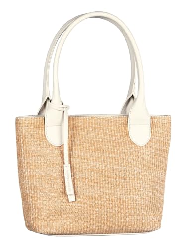 TOM TAILOR Sharon Damen Shopper Umhängetasche Reißverschluss Mittelgroß Weiß von TOM TAILOR