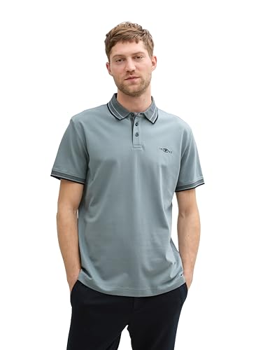 TOM TAILOR Herren 1045629 Poloshirt, 27475 - Grey Mint, 3XL EU von TOM TAILOR