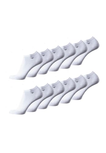 TOM TAILOR Sneaker Socken - bequeme Unisex Socken - Socken für den Alltag und Freizeit - im praktischen 12er Pack, Farben:white, SockSizes:39-42 von TOM TAILOR