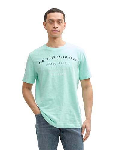 TOM TAILOR Snood Langarmshirt mit Brusttasche, Sky Captain Blue Stripy Inject, S von TOM TAILOR