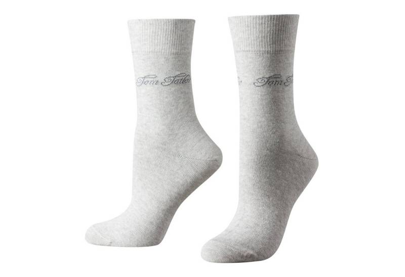 TOM TAILOR Socken 9702285042 Tom Tailor 2er Pack Basic Women Socks 9702 285 summer grey melange Doppelpack Strümpfe Socken von TOM TAILOR