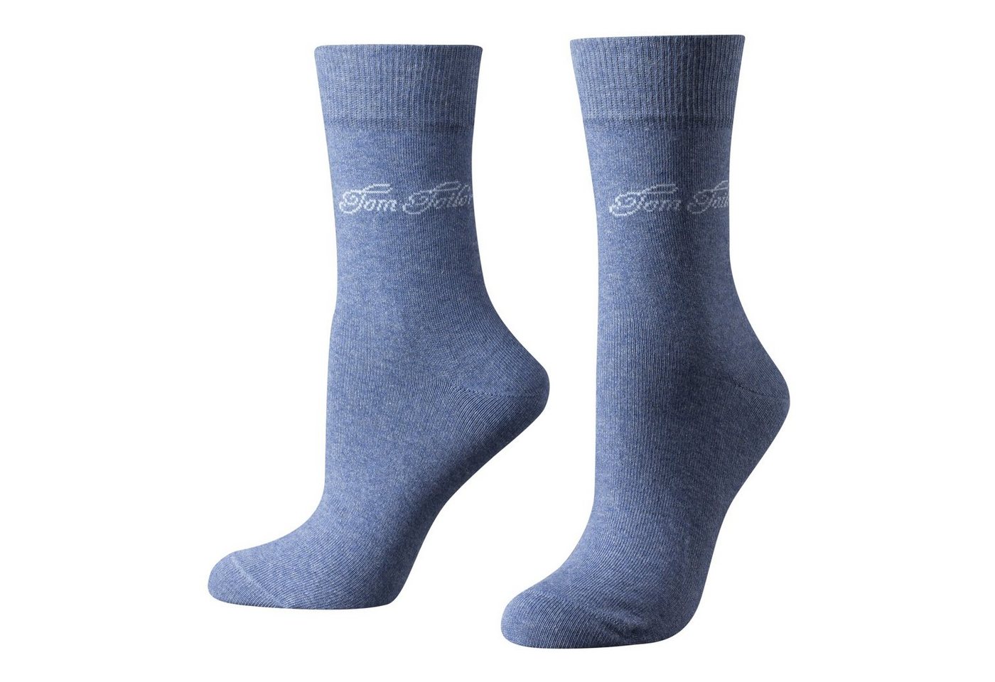 TOM TAILOR Socken 9702434038 Tom Tailor 2er Pack Basic Women Socks 9702 434 light denim melange Doppelpack Strümpfe Socken von TOM TAILOR