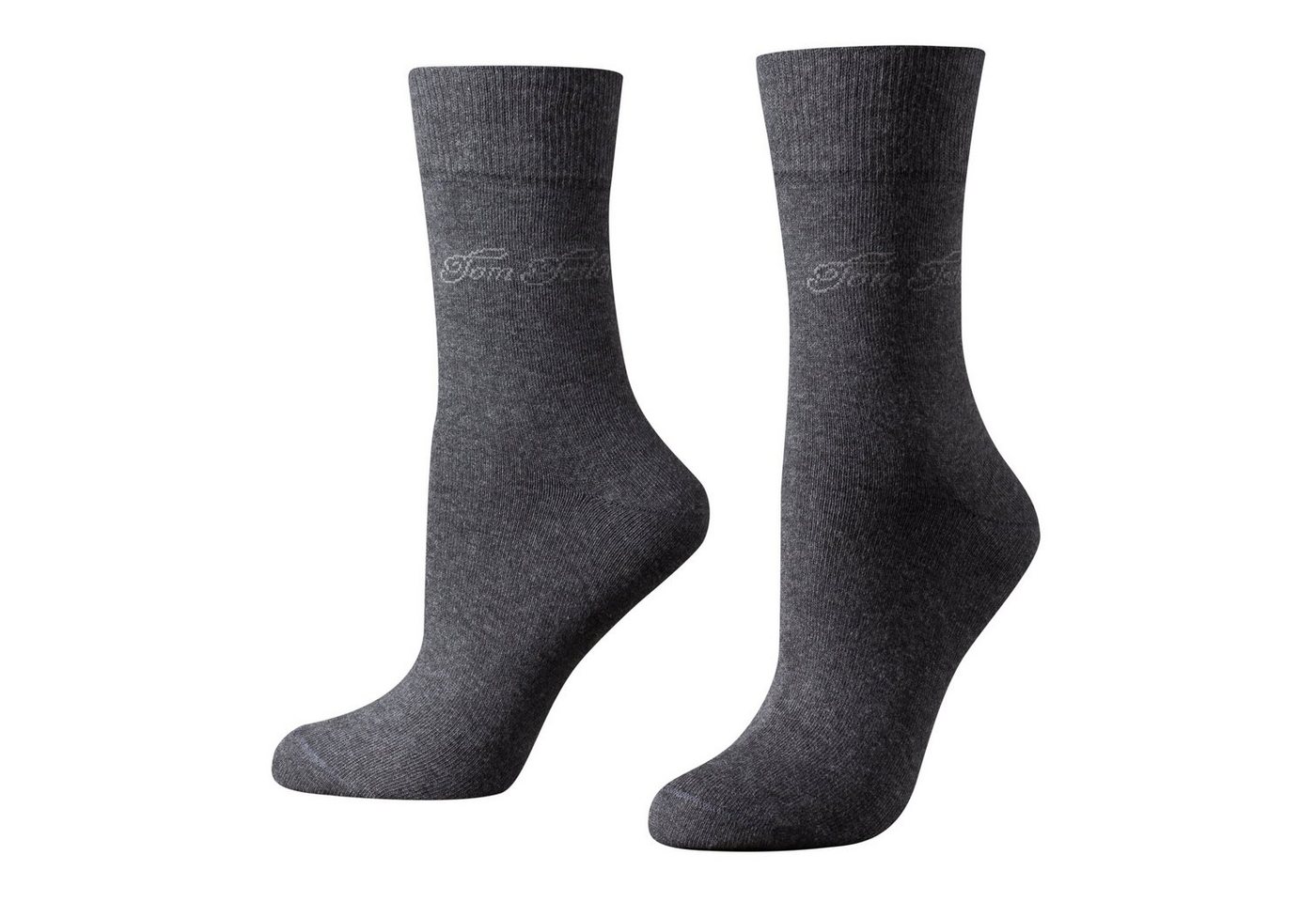 TOM TAILOR Socken 9702620038 Tom Tailor 2er Pack Basic Women Socks 9702 620 anthracite grau Doppelpack Strümpfe Socken von TOM TAILOR