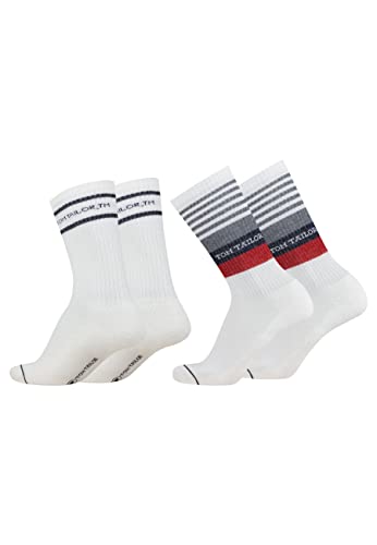 TOM TAILOR Socken Herren 43-46 in mid grey - Baumwollsocken für Alltag und Freizeit - 4 Paar Herren Sportsocken von TOM TAILOR