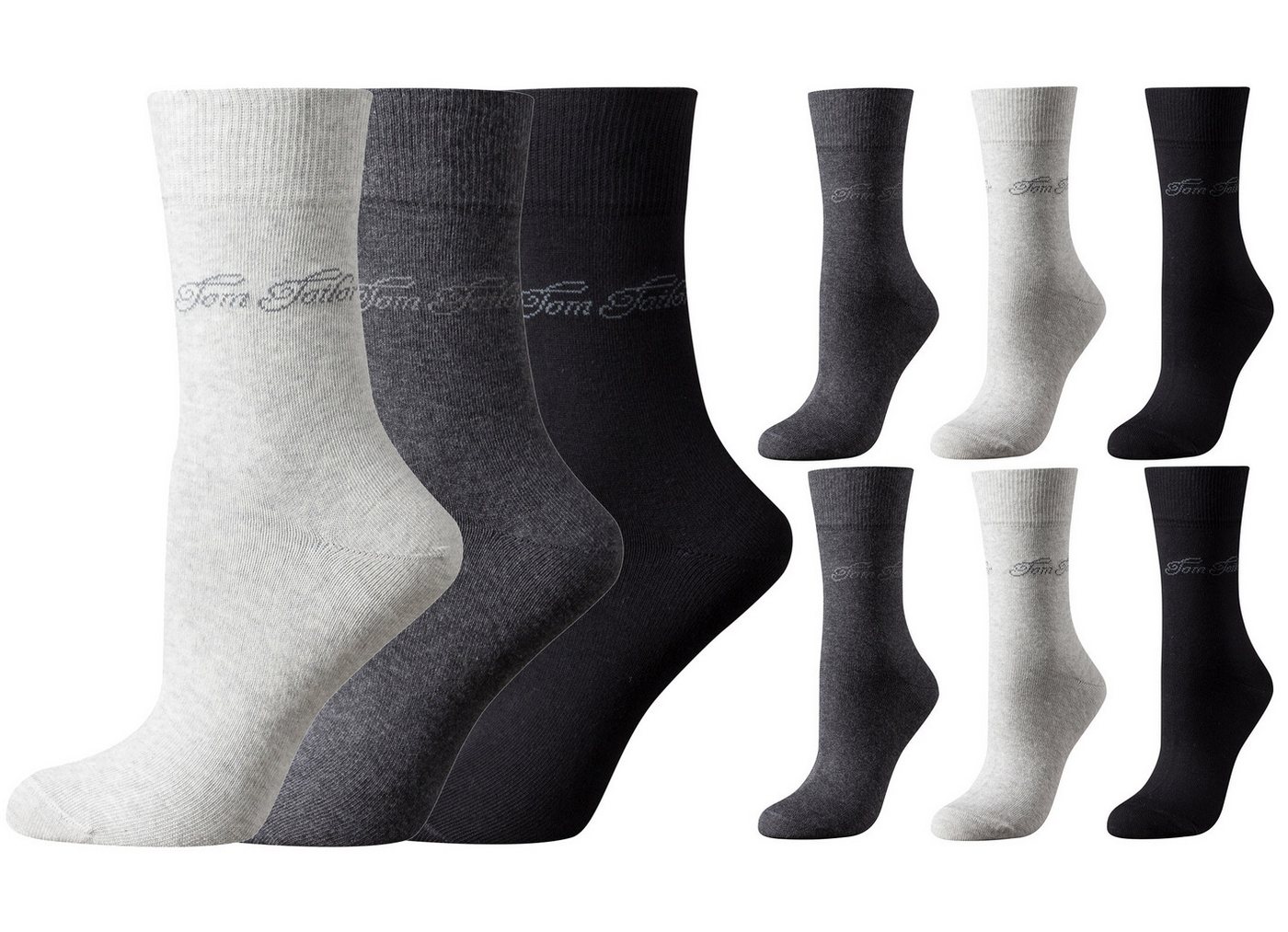 TOM TAILOR Socken TOM TAILOR Damen Socken Basic 6er Pack mehrfarbig TOM TAILOR Damen Socken Basic 6er Pack mehrfarbig von TOM TAILOR