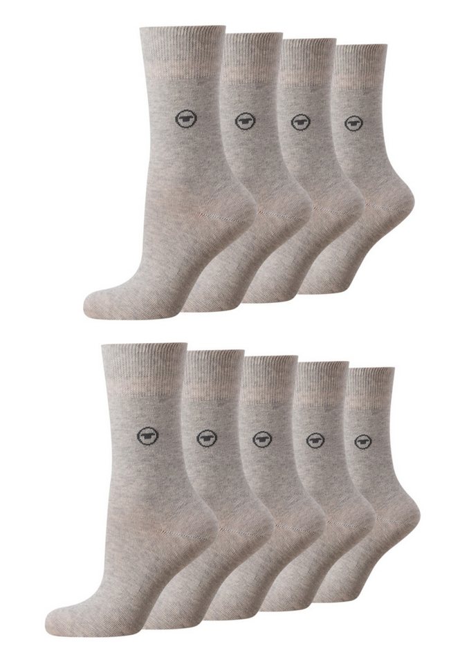 TOM TAILOR Basicsocken TOM TAILOR Damen Socken 9er Pack grau melange Basic Strümpfe TOM TAILOR Damen Socken 9er Pack grau melange Basic Strümpfe von TOM TAILOR