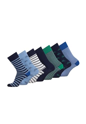 TOM TAILOR Socken ocean 43-46 - 7er Box Baumwollsocken für Altag und Freizeit - schlichte Socken von TOM TAILOR