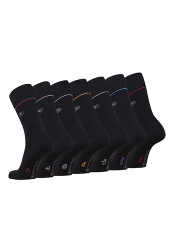 TOM TAILOR Socken schwarz 43-46 - 7er Box Baumwollsocken für Alltag und Freizeit - schlichte Socken von TOM TAILOR