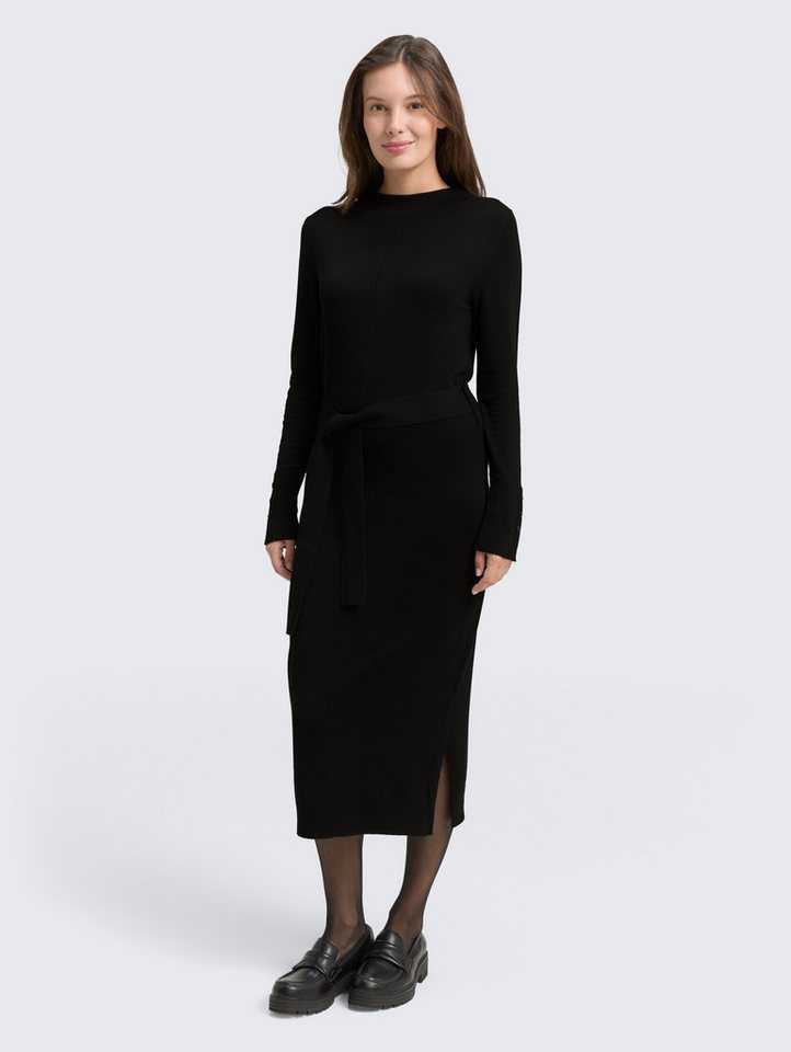 TOM TAILOR Sommerkleid Kleider & Jumpsuits Fitted Midi-Kleid mit Gürtel von TOM TAILOR