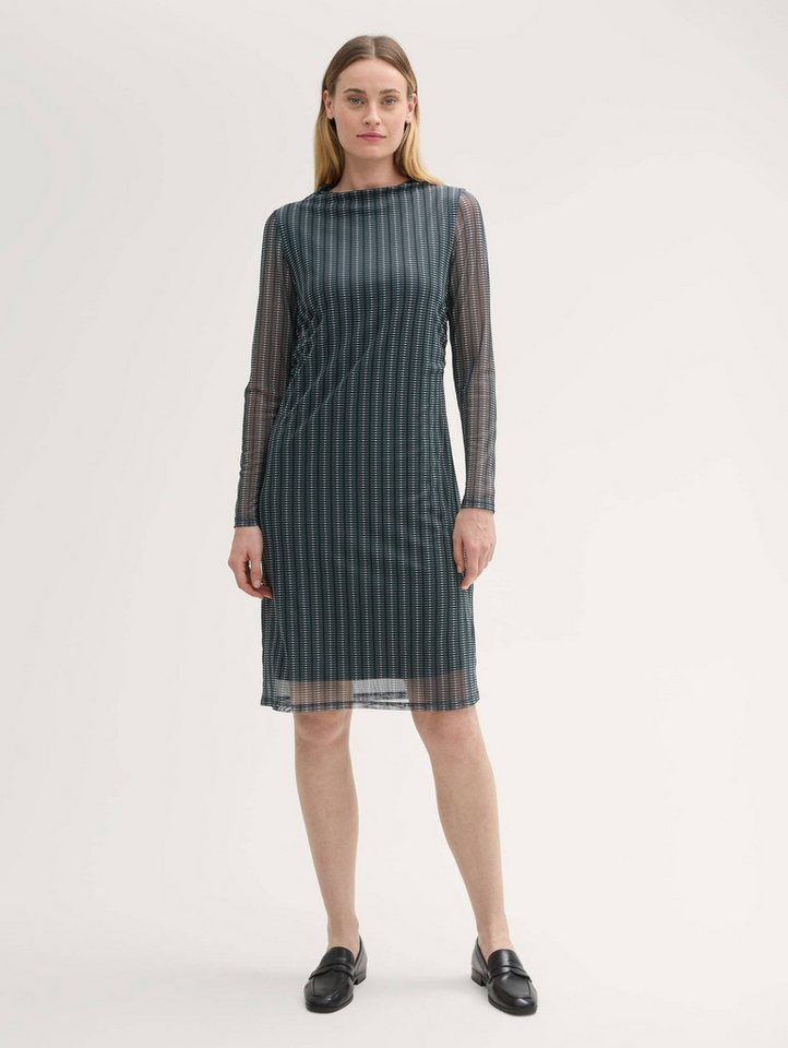 TOM TAILOR Sommerkleid Mini Mesh-Kleid mit langen Ärmeln Mini Mesh-Kleid mit langen Ärmeln von TOM TAILOR