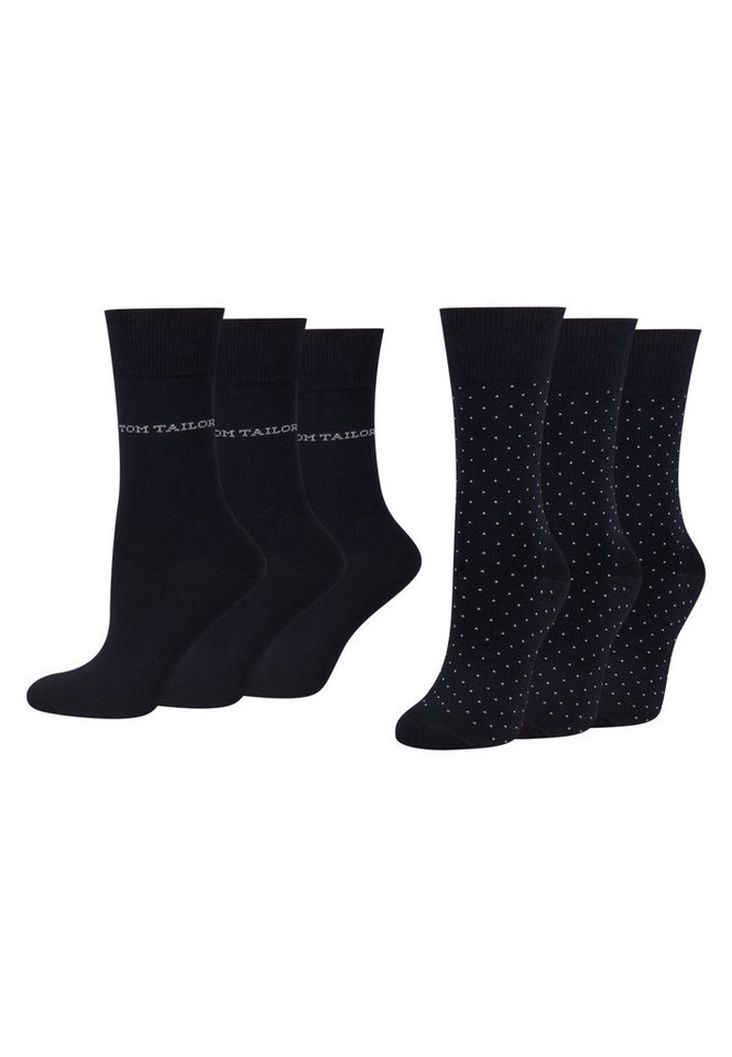 TOM TAILOR Socken Tom Tailor women socks 6er dot dark navy 35-38 von TOM TAILOR