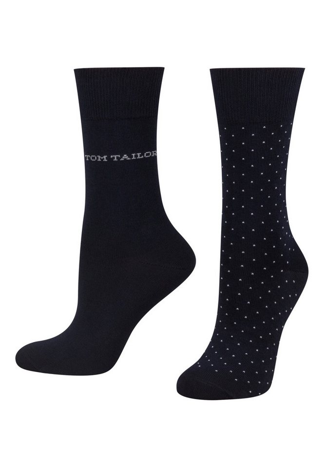 TOM TAILOR Socken Tom Tailor women socks 2er dot dark navy 35-38 von TOM TAILOR